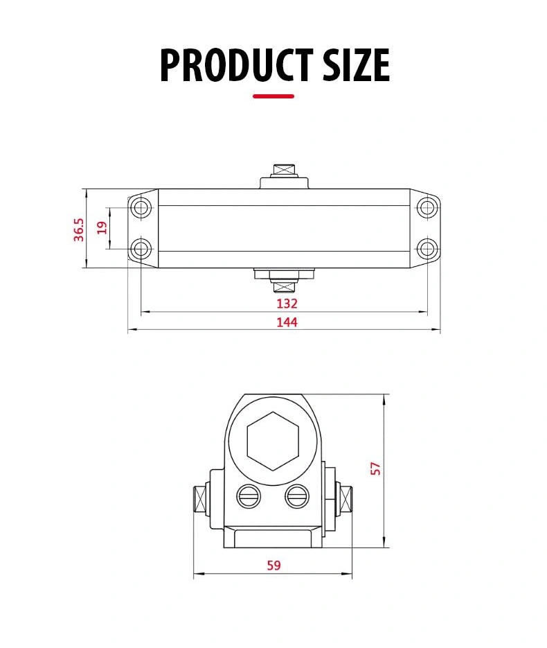 Dortec Hardware Commercial Door Closer for Fire Door